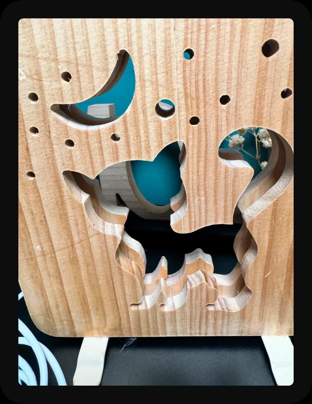 Wooden light - Cat – photo 2
